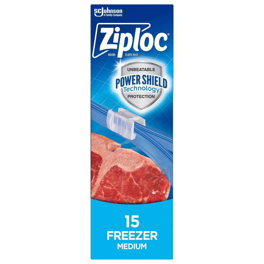 Ziploc Slider Bags Freezer Medium Powerguard