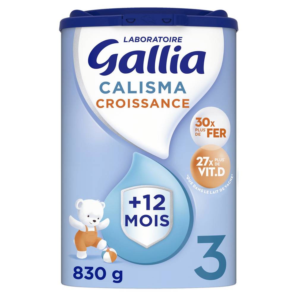 Gallia - Lait en poudre pour bébé croissance dès 12 mois (830g)