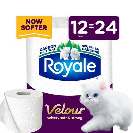 Royale Soft Velour Plush and Thick Toilet Paper (12 ct)