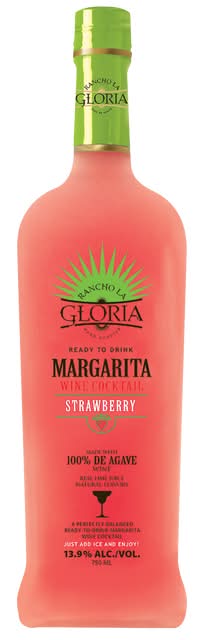 Rancho La Gloria 100% De Agave Margarita Wine Cocktail, Strawberry (25.3 fl oz)
