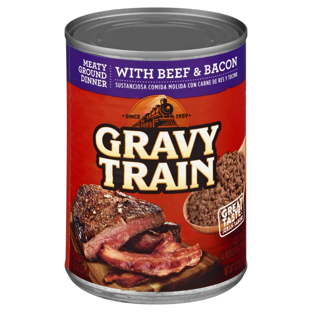 Gravy Train Meaty Ground Dinner With Beef & Bacon For Dogs (13.2 oz)