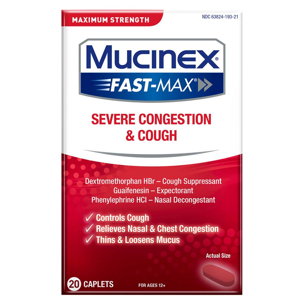 Mucinex Fast-Max Severe Congestion and Cough Caplets (1.6 oz)