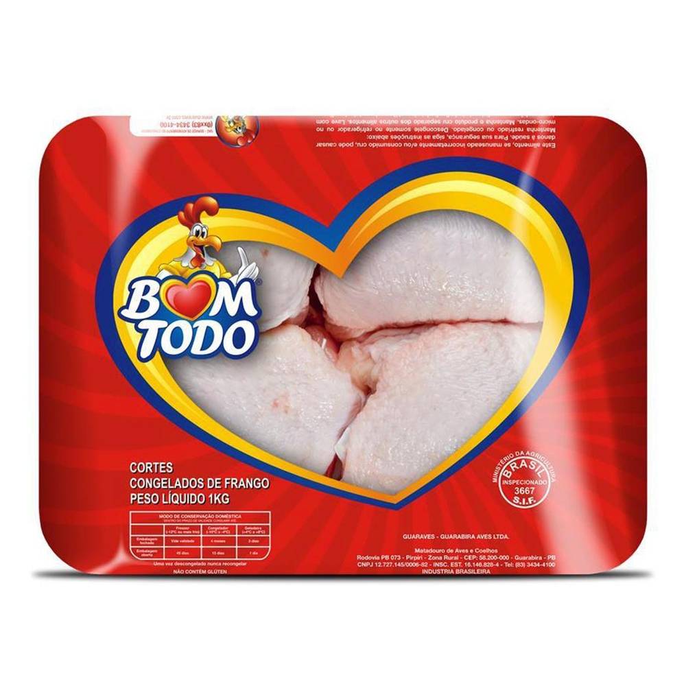 Bom todo sobrecoxa de frango congelada (1kg)