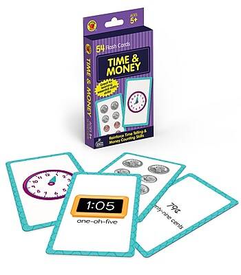 Carson Dellosa Time and Money Flash Cards, 54/Pack (0769664806)