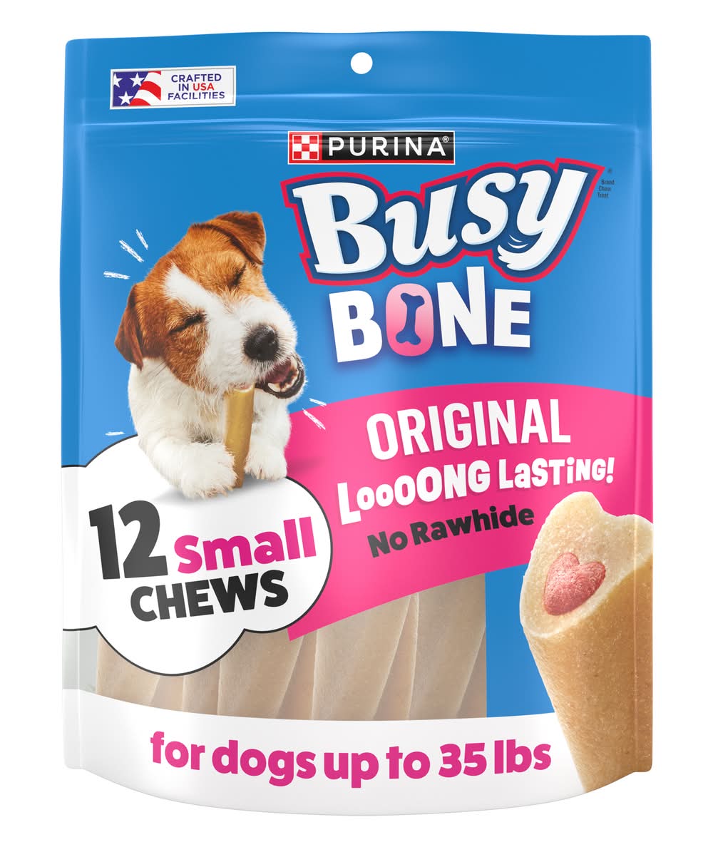 Purina Busy Bone Mini Long Lasting Chew Dog Treats, Small Breed (21 oz, 12 ct)