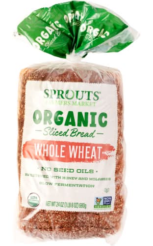 Sprouts Farmers Market Organic Sliced Whole Wheat Bread