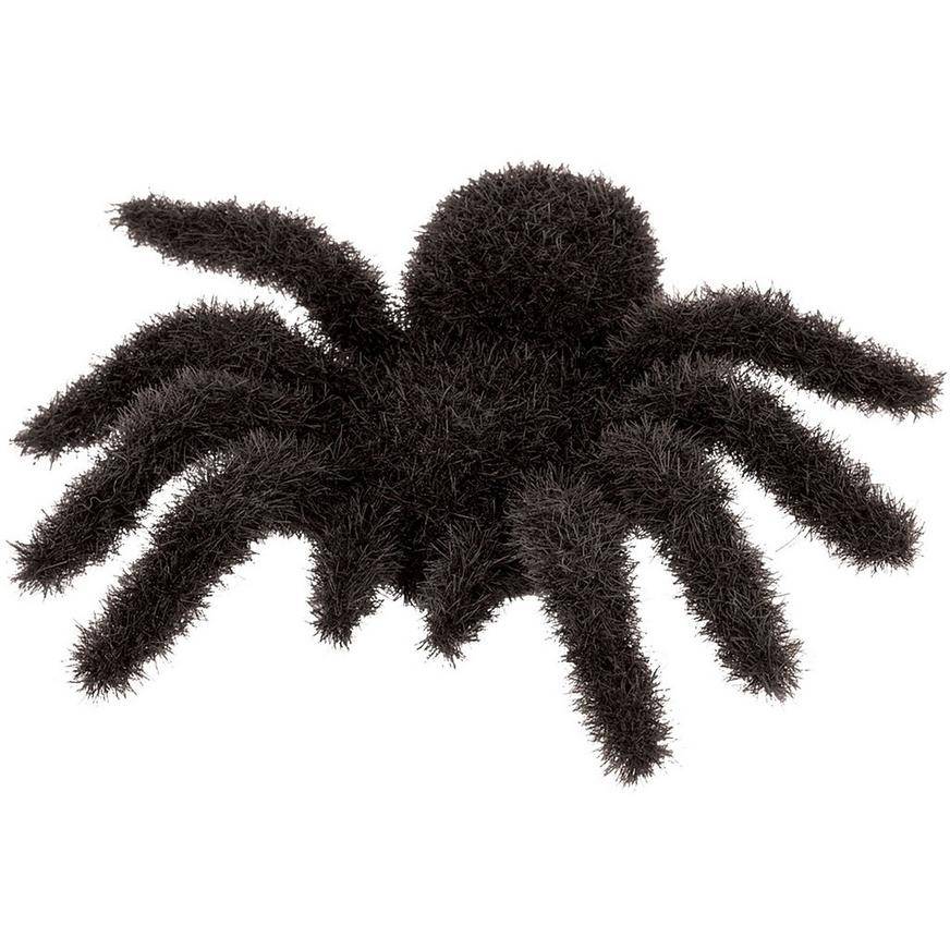 Party City Halloween Fuzzy Spiders (6 ct) (black)