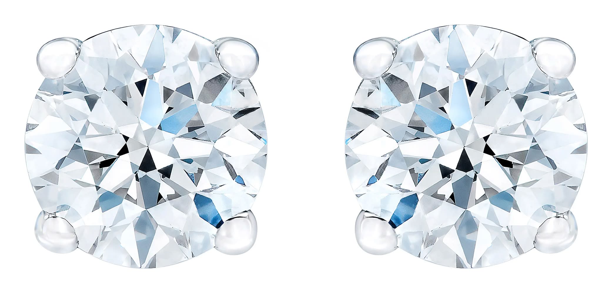 Round Brilliant 0.23 ctw VS2 Clarity, I Color Diamond 14kt White Gold Screwback Stud Earrings