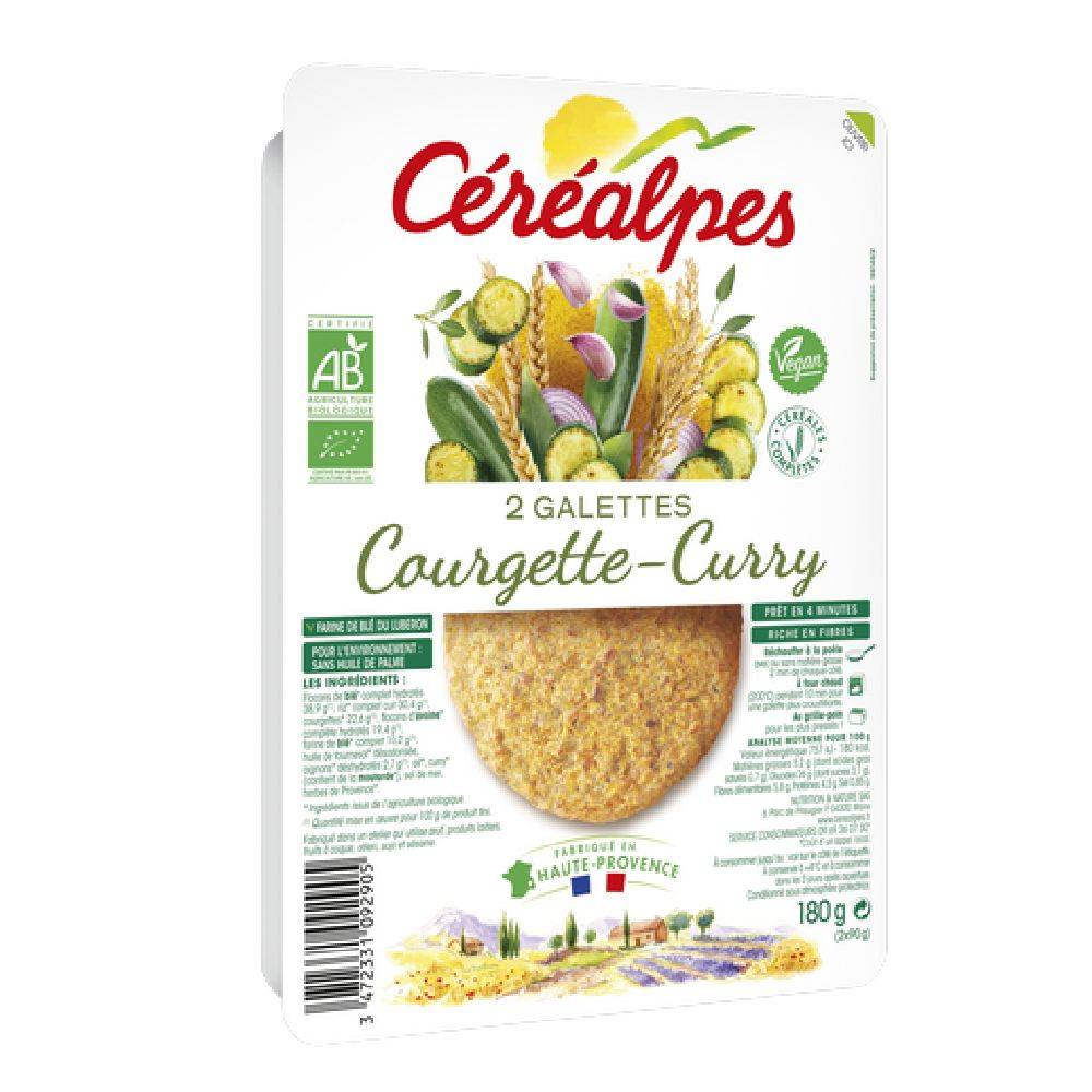 Cerealpes courgette/curry 180g - CEREALPES - BIO