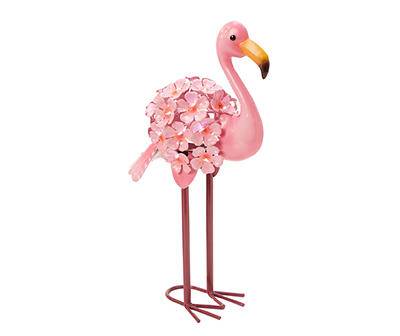 16.3" Flower Flamingo LED Solar Garden Decor