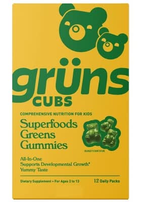 Gruns Kids' Low Sugar Superfoods Greens Gummies (96 ct)