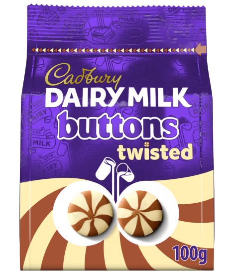Cadbury Dairy Milk Twisted Chocolate Buttons (100g)