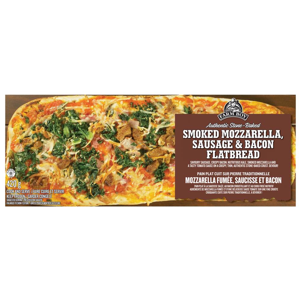 Farm Boy™ Smoked Mozzarella, Sausage & Bacon Frozen Flatbread (420 g)