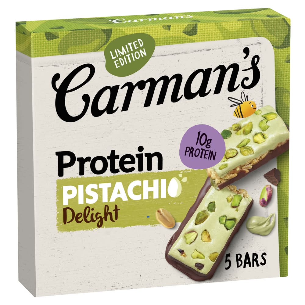 Carman's Limited Edition Protein Pistachio Delight Bars (5 x 40g)