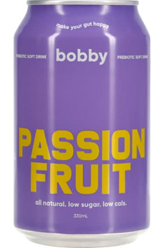 bobby Prebiotic Soft Drink, Passionfruit (330mL)