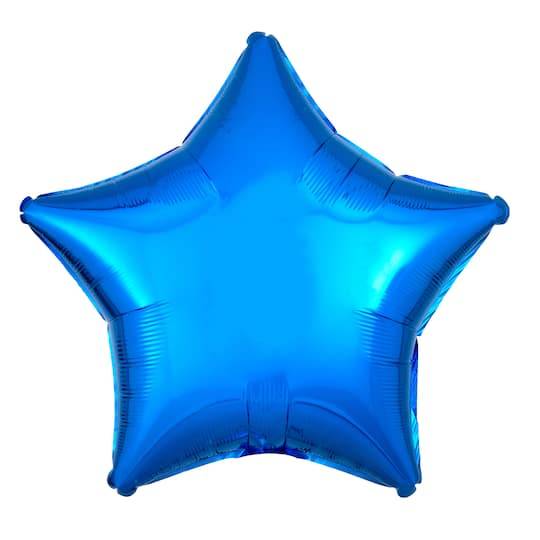 Inflated Star Foil Balloon, Royal Blue