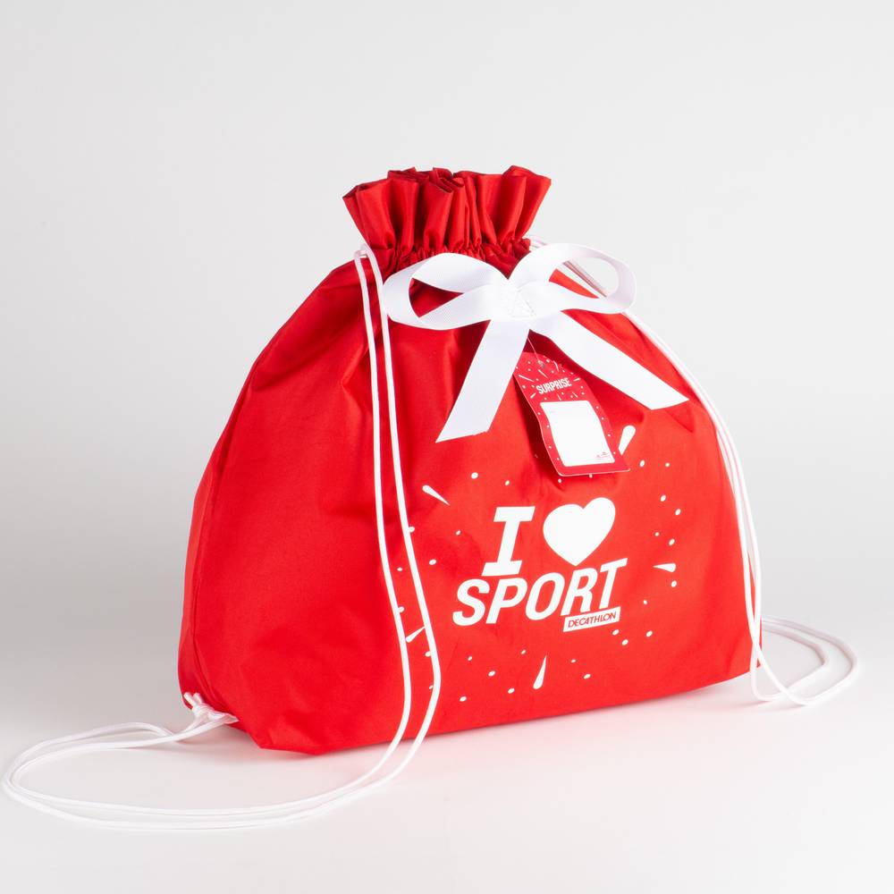 Decathlon bolsa de regalo i love sport (rojo)