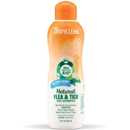 Tropiclean Natural Flea & Tick Soothing Shampoo (20 oz)