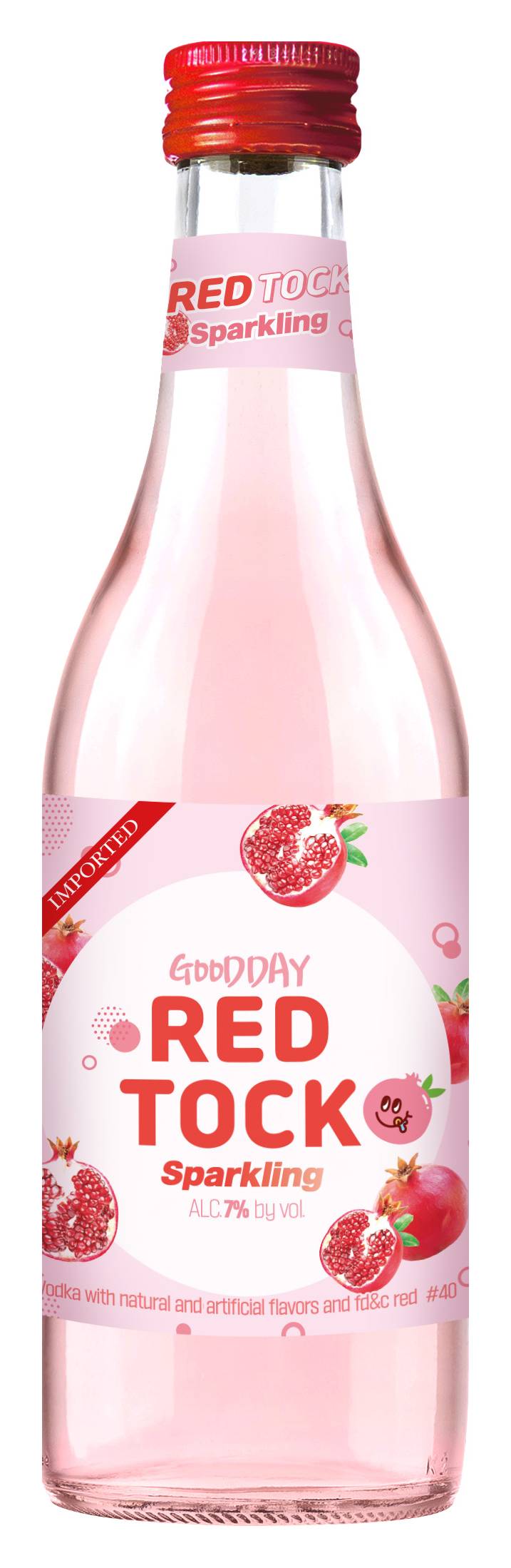 Good Day Sparkling Red Tock Soju, Pomegranate (375 ml)