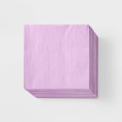 Spritz Beverage Napkins, Light Purple (30 ct)