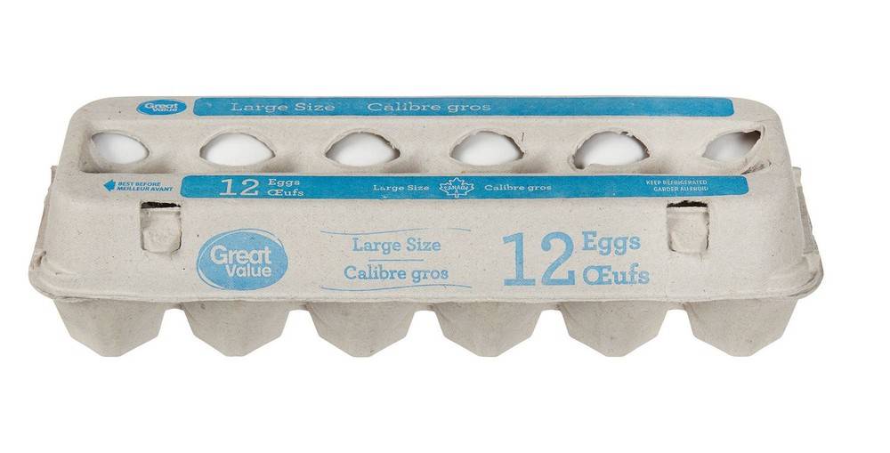 Great Value Large Size Eggs (12 ct)