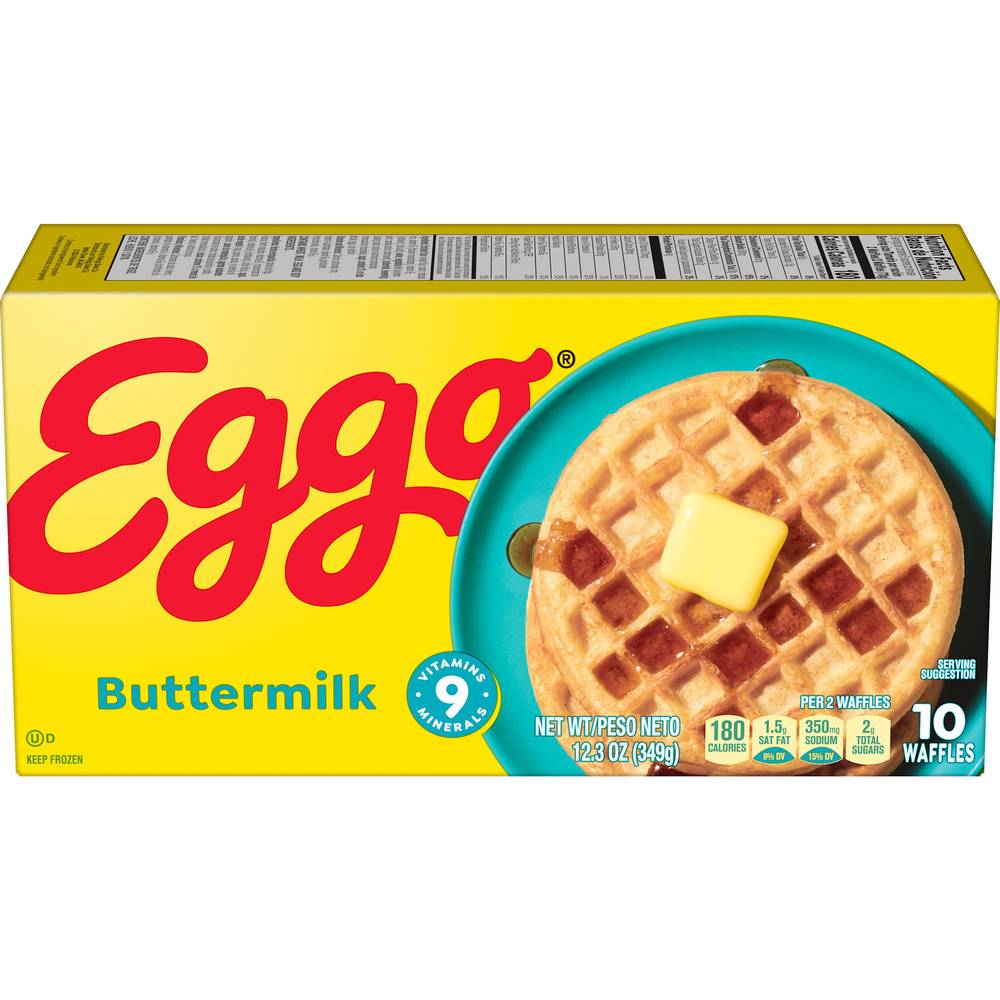 Kellogg's Eggo Waffles, Buttermilk (12.3 oz, 10 ct)