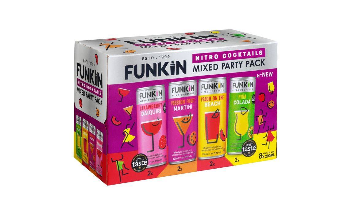 Funkin Nitro Cocktails Mixed Party Pack 8 X 200ml (407343)