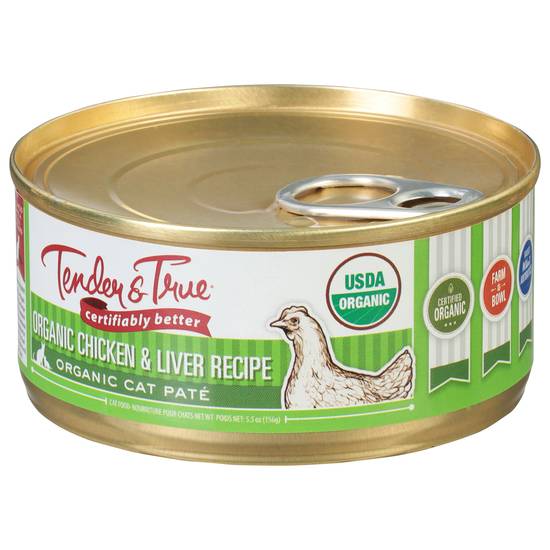 Tender & True Organic Chicken Liver Recipe Cat Food