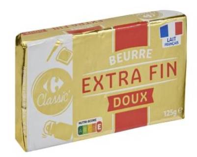 Beurre Doux CARREFOUR - Plaquette de 125g