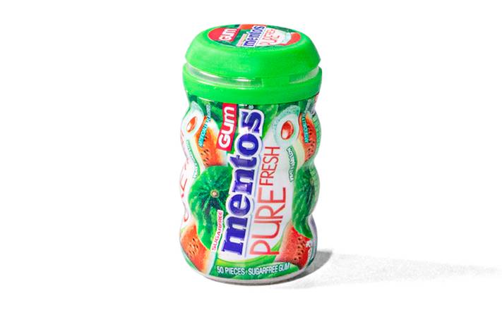Mentos Big Bottle Pure Fresh Watermelon Gum, 3.53 oz