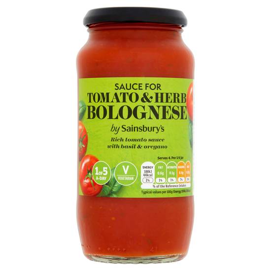 Sainsbury's Tomato & Herb Bolognese Pasta Sauce 500g