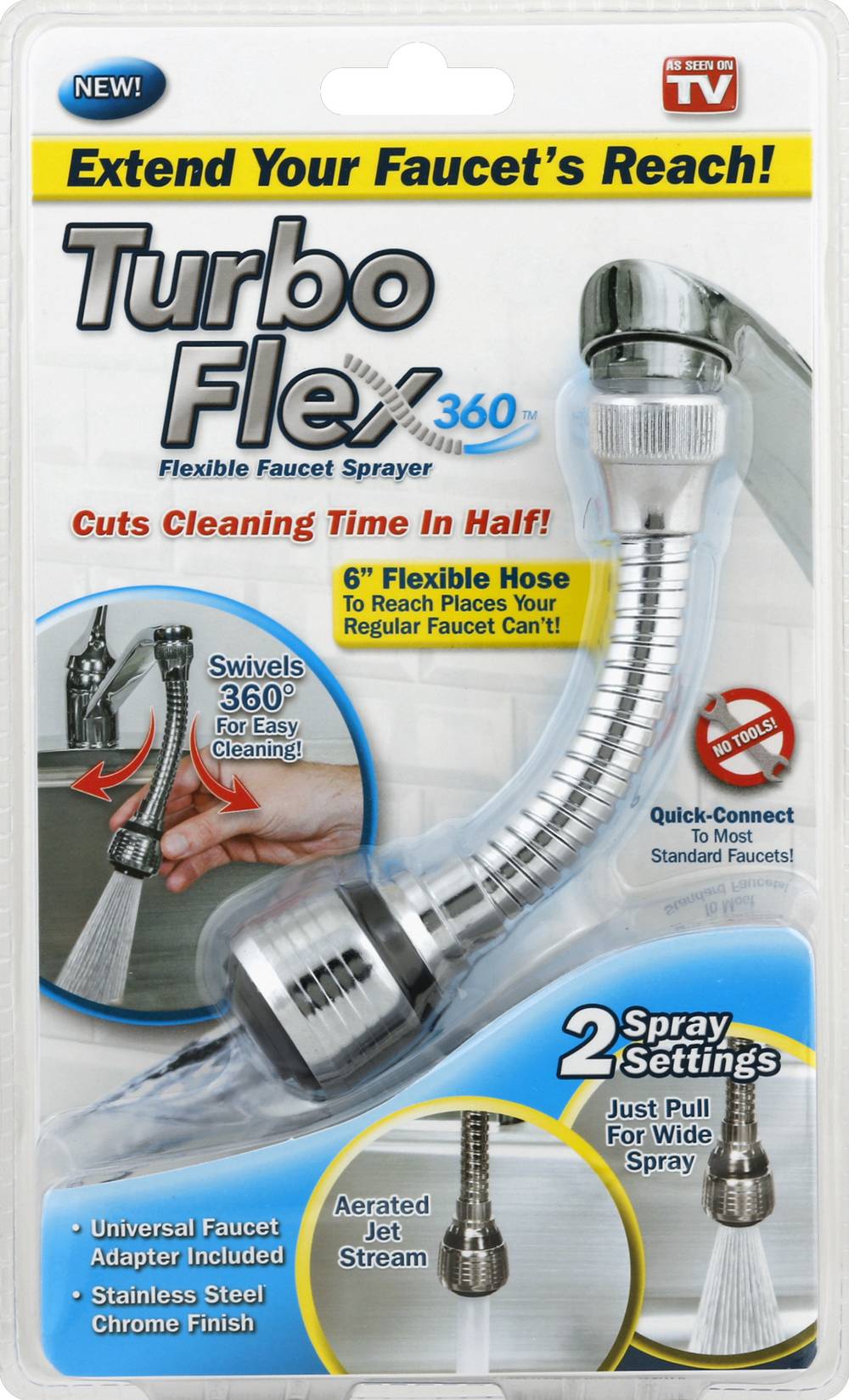 TURBO FLEX Flexible Faucet Sprayer