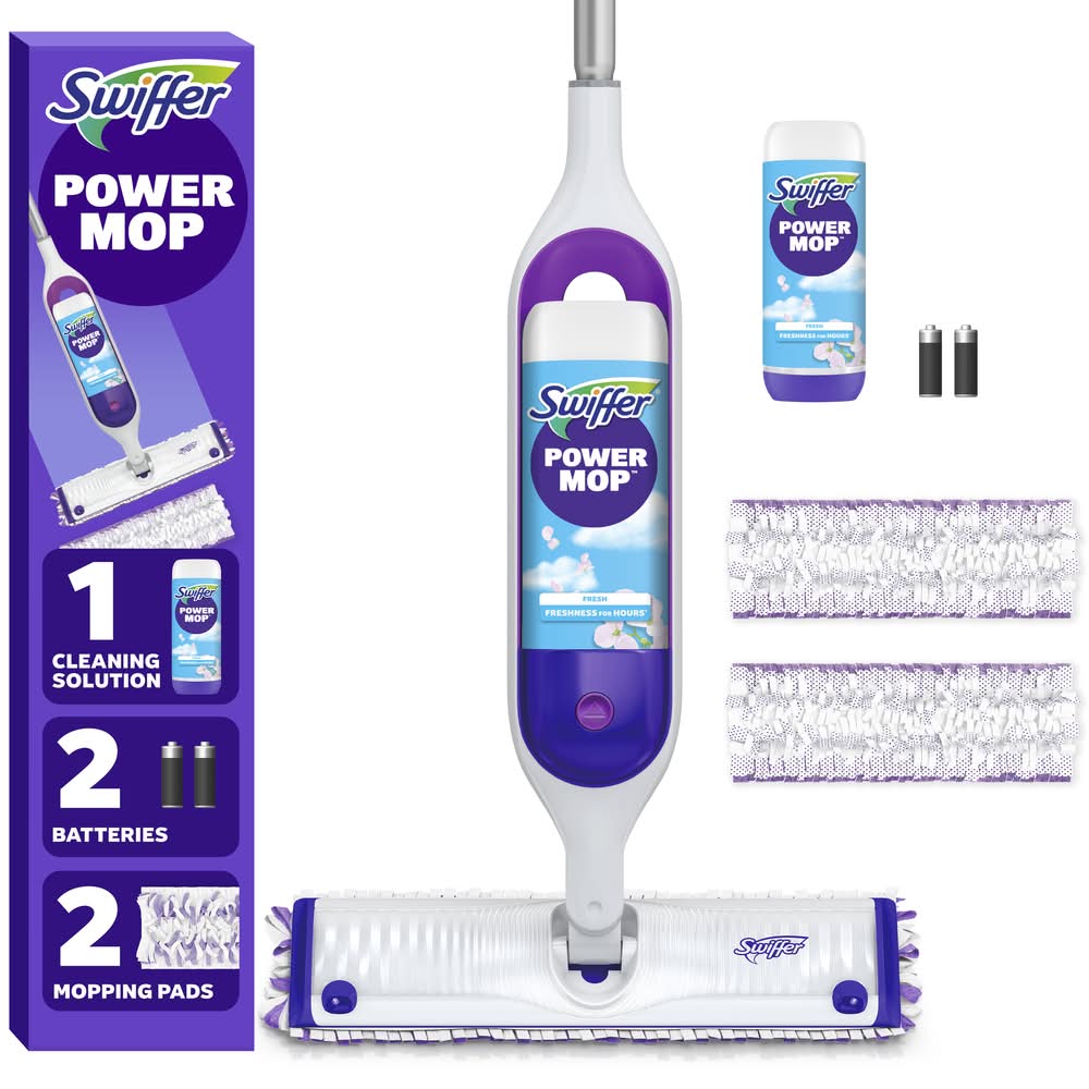 Swiffer Multi Surface Power Mop Kit, Fresh, Purple