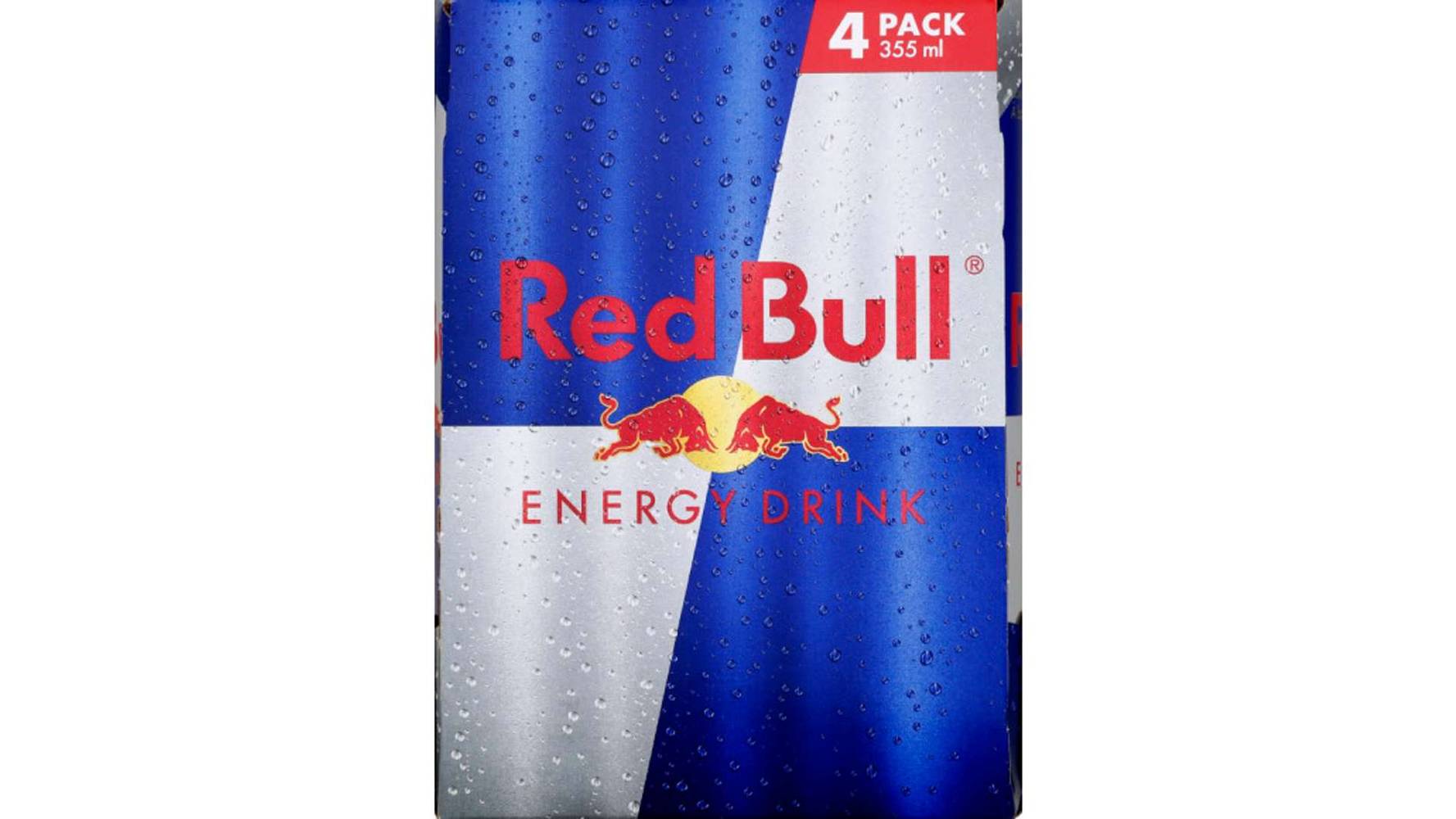 Red Bull Boisson énergisante à base de taurine pour les périodes d activité intense, Le pack de 4 canettes de 355ml