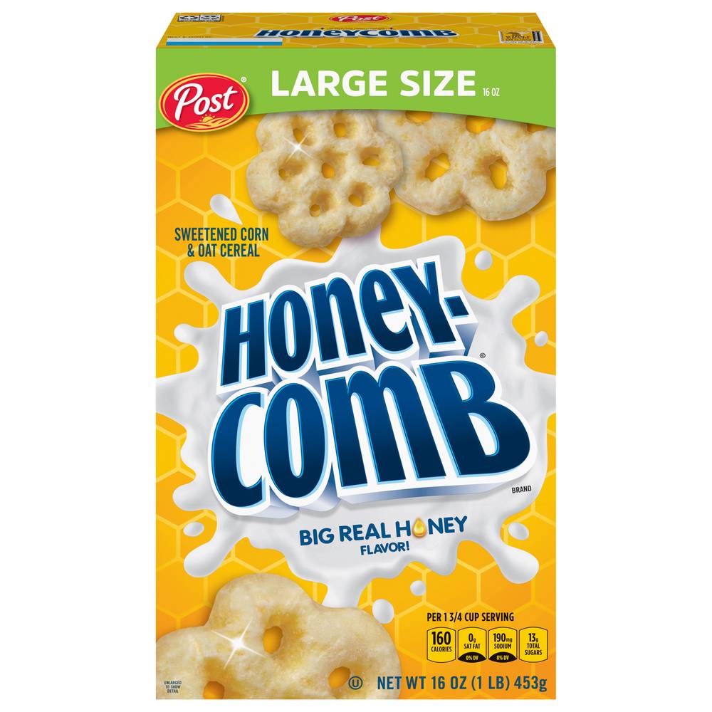 Honeycomb Big Real Corn & Oat Flavor Cereal, Honey (16 oz)