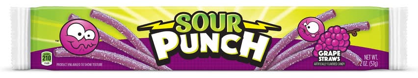 SOUR PUNCH STRAWS GRAPE