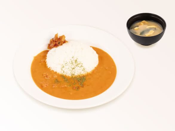 クリームバターカレー(味噌汁付)