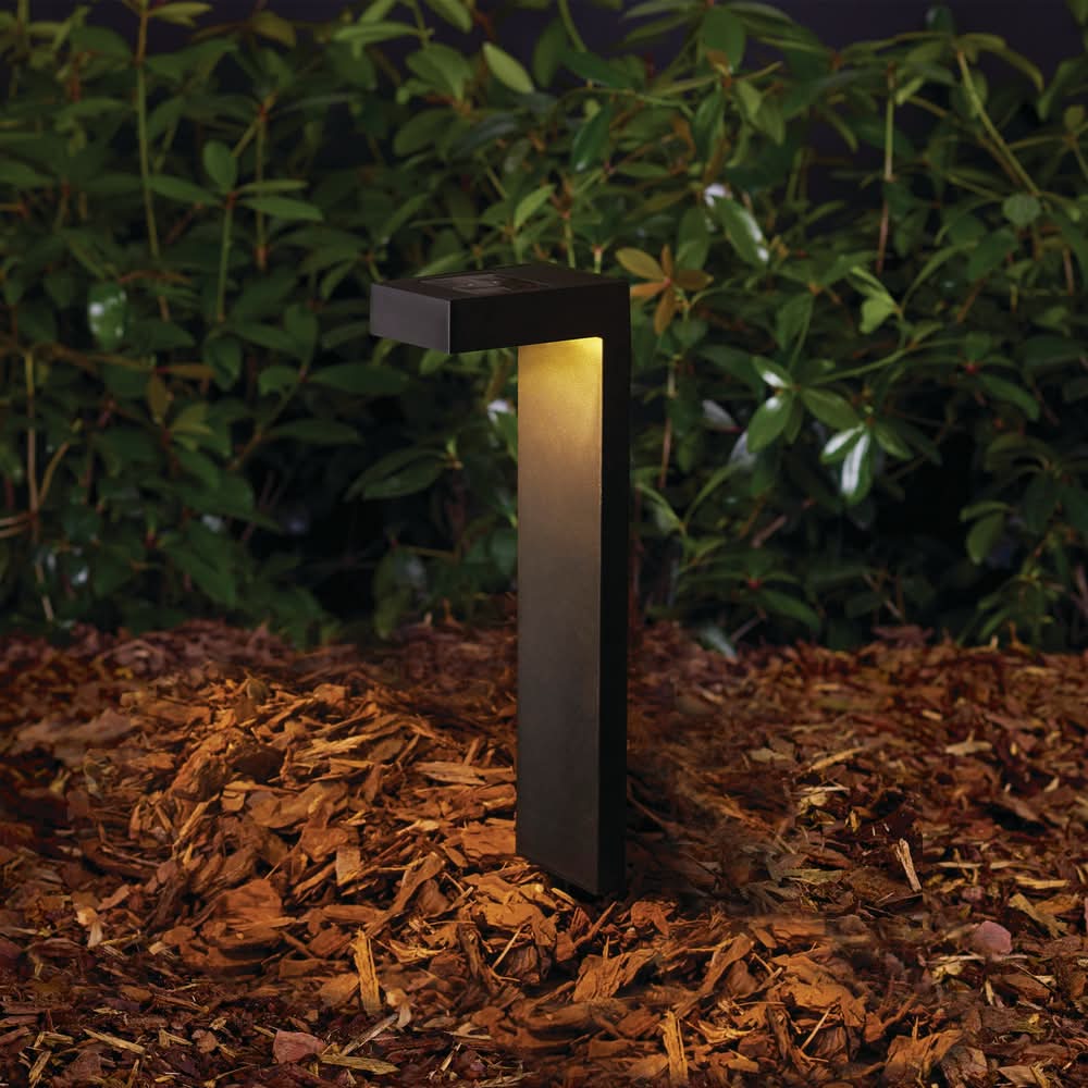 Harbor Breeze Square Downlight 10 -Lumens Black Solar LED Outdoor Path Light ( 3500-K )