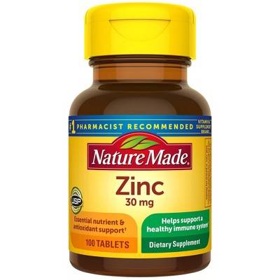 Nature Made Zinc Tablets 30 mg (100 ct)