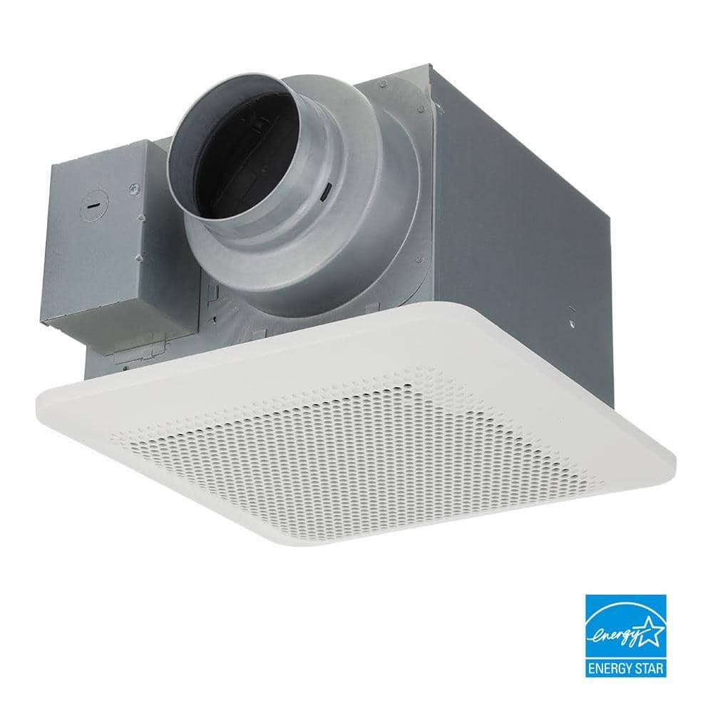 Panasonic Whisper Choice Auto Dc Pick-A-Flow 80/110 Cfm Ceiling Bathroom Exhaust Fan With Humidity Sense And Flex-Z Fast Bracket