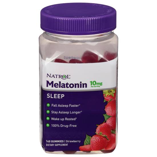 Natrol Melatonin Sleep Strawberry 10 mg Gummies (140 ct)