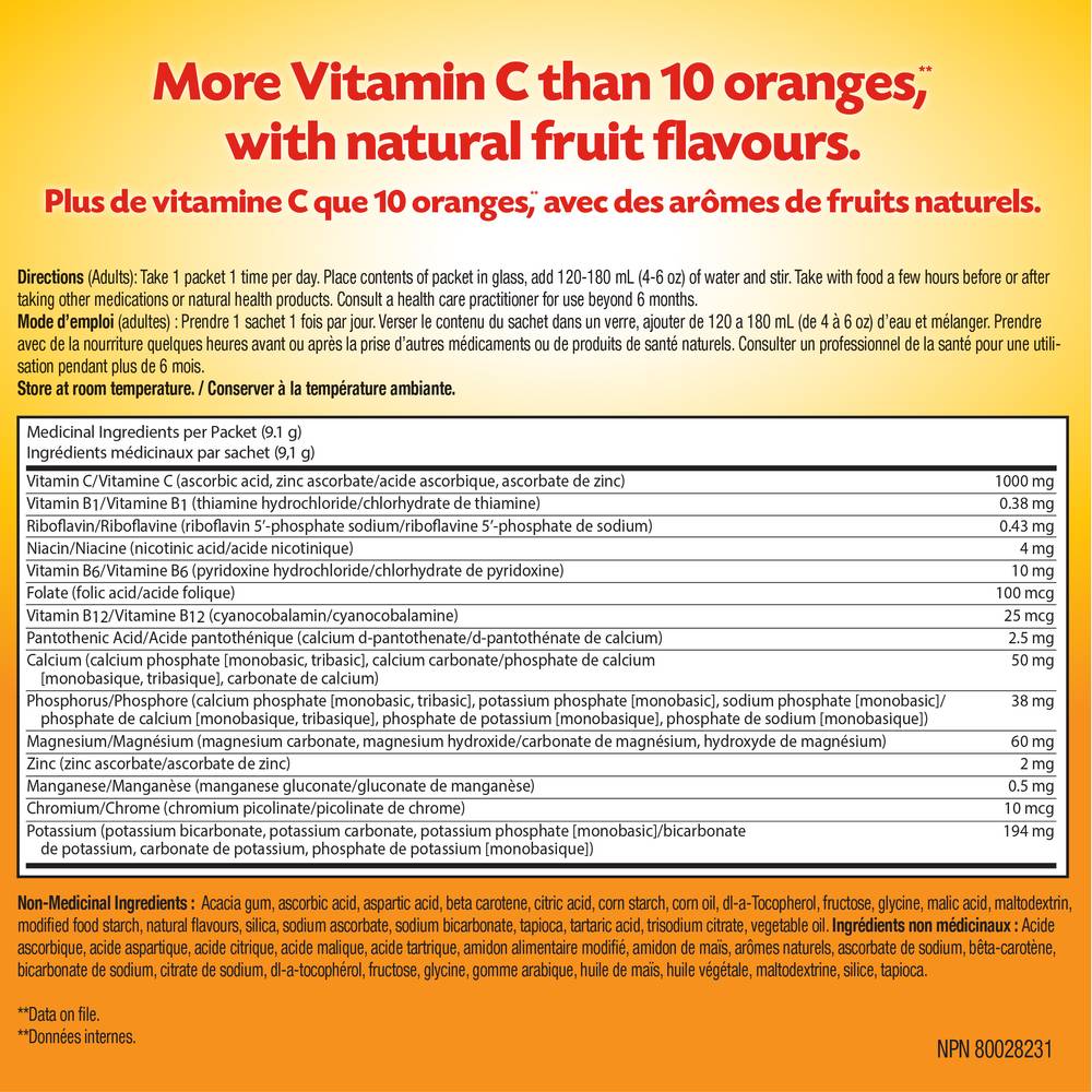 Emergen-C Vitamin C Tangerine Mandarin Effervescent Powder (50 g)