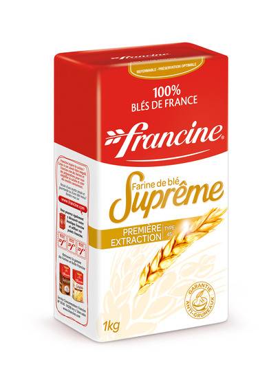 Farine de blé T45 FRANCINE - la boite de 1 kg
