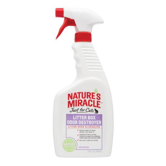 Nature's Miracle Just For Cats Litter Box Odor Destroyer Unscented Spray (24 oz)