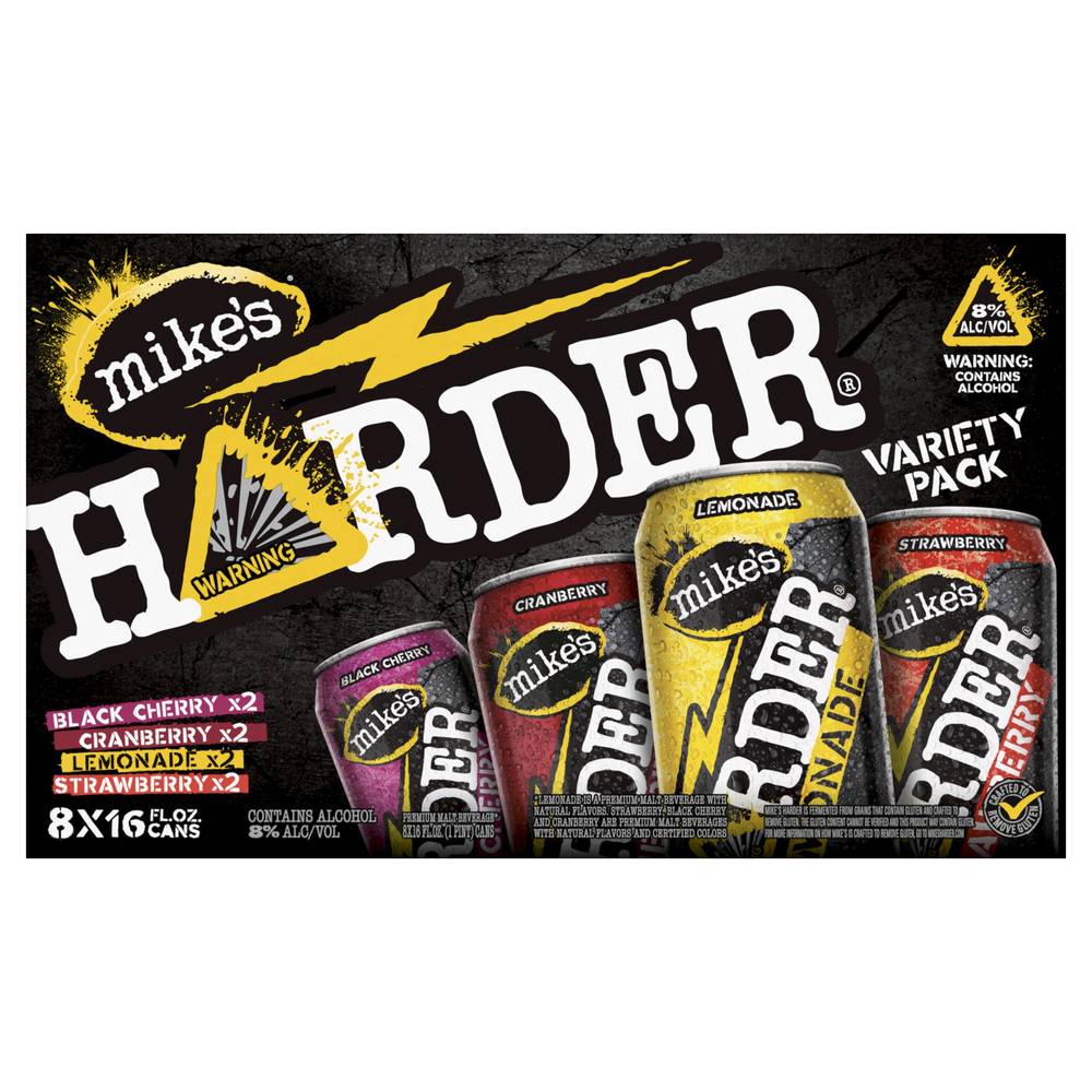 Mike's Harder Variety pack Premium Malt Beverage Beer (8 pack, 16 fl oz)