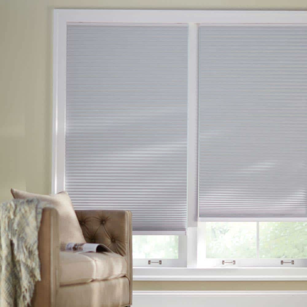 Home Decorators Collection Shadow White Cordless Blackout Cellular Shades For Windows - 60 In. W X 48 In. L (Actual Size 59.75 In. W X 48 In. L)