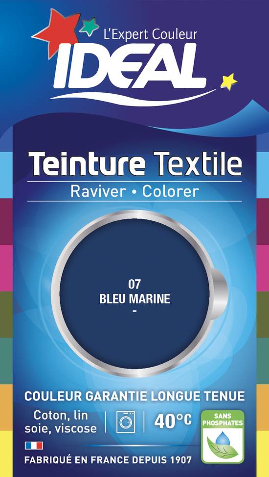 Idéal - Teinture liquide pour tissus mini 07 bleu marine