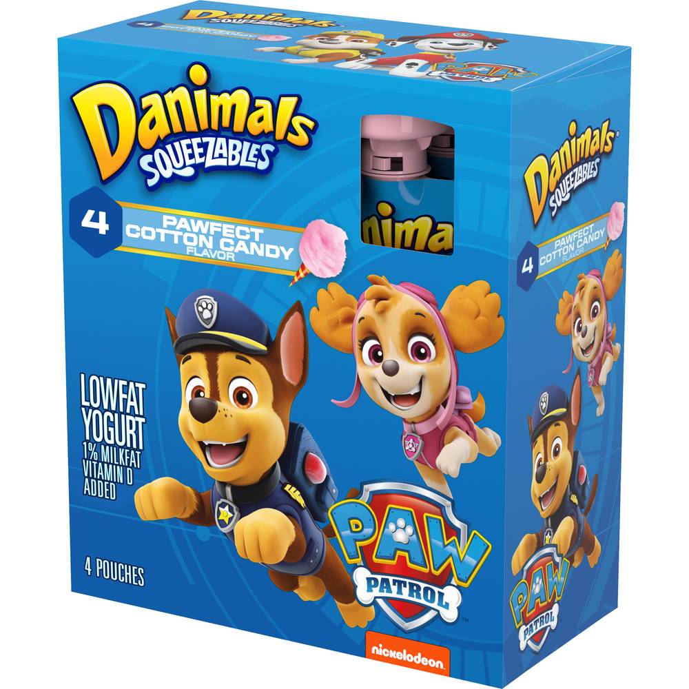 Danimals Paw Patrol Lowfat Pawfect Cotton Candy Lowfat Yogurt