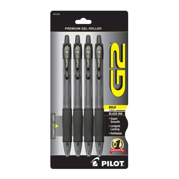 Pilot Bold Point 1.0 mm G2 Retractable Gel Pens (black)