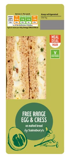 Sainsbury's Egg & Cress Sandwich